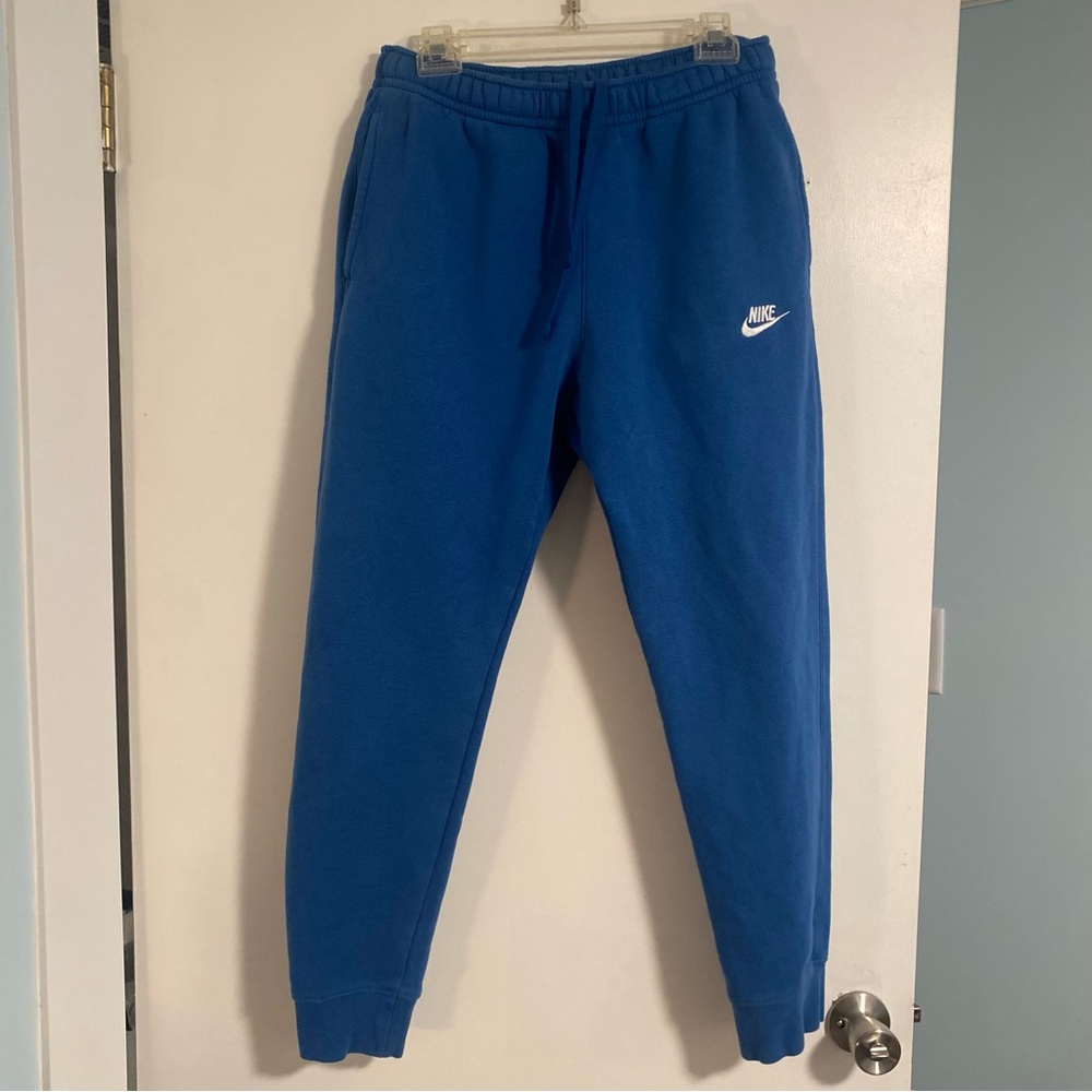 Nike Men’s Jogger Sweatpants FleeceLined Sweatpants Athletic Gym Air Logo M Blue